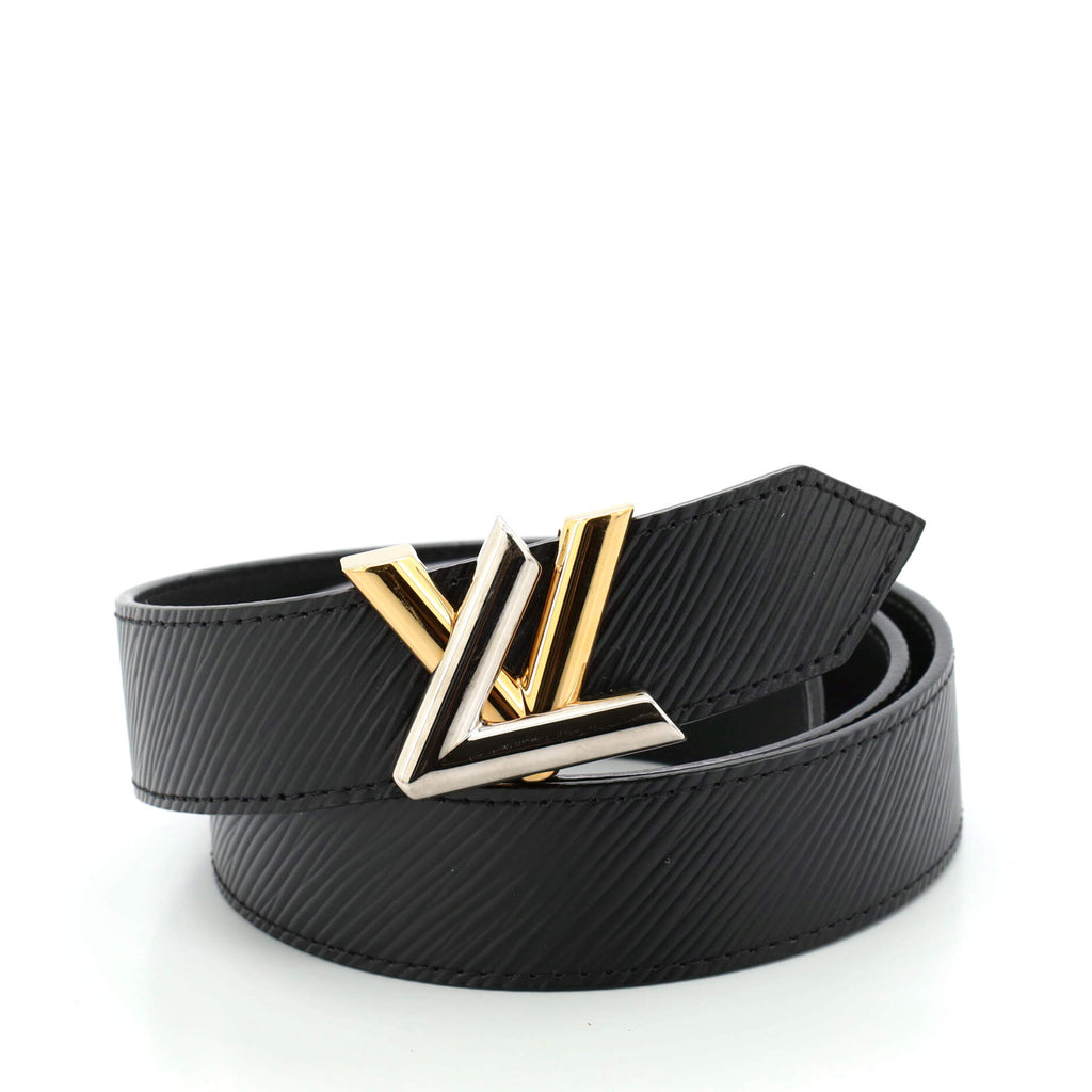 Louis Vuitton LV Twist Belt Epi Leather Medium Black 1010543