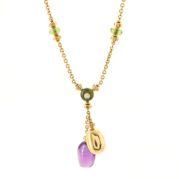 Bvlgari Mediterranean Eden Necklace 18K Yellow Gold, Amethyst, Peridot