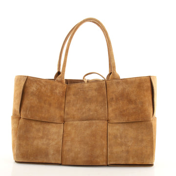 Bottega Veneta Arco Tote Maxi Intrecciato Suede Medium