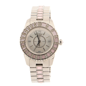 Christian Dior Christal Quartz Watch Stainless Steel with Sapphire Crystals and Diamond Bezel 28