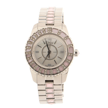 Christian Dior Christal Quartz Watch Stainless Steel with Sapphire Crystals and Diamond Bezel 28