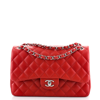 Chanel Classic Double Flap Bag Quilted Lambskin Jumbo