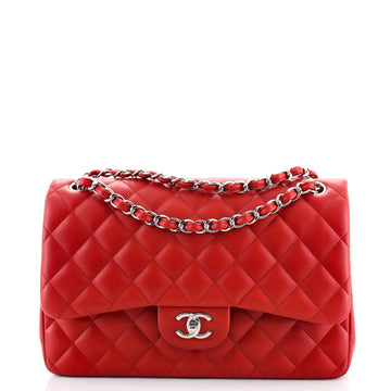 Chanel Classic Double Flap Bag Quilted Lambskin Jumbo