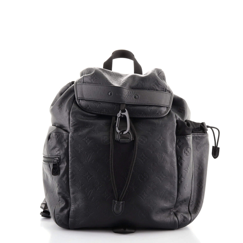 Louis Vuitton Discovery Backpack Monogram Shadow Leather Black 1011261