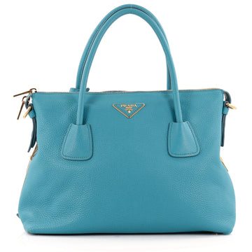 Prada Top Zip Convertible Tote Vitello Daino Large