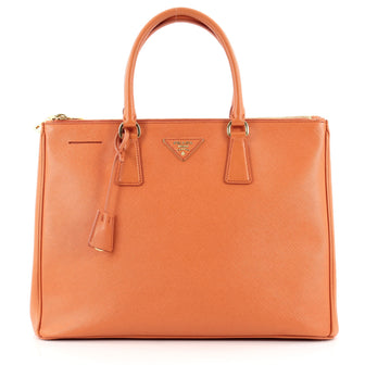 Prada Double Zip Lux Tote Saffiano Leather Medium
