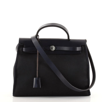 Hermes Herbag Zip Leather and Toile 31