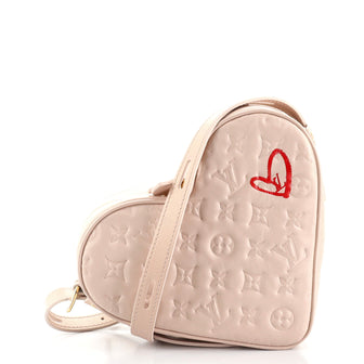 Louis Vuitton Coeur Handbag Limited Edition Fall in Love Monogram Embossed Lambskin
