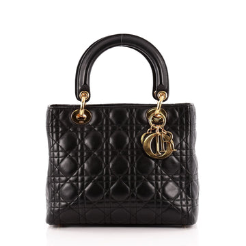 Christian Dior Lady Dior Cannage Quilt Lambskin Medium