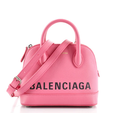 Balenciaga Logo Ville Bag Leather XXS