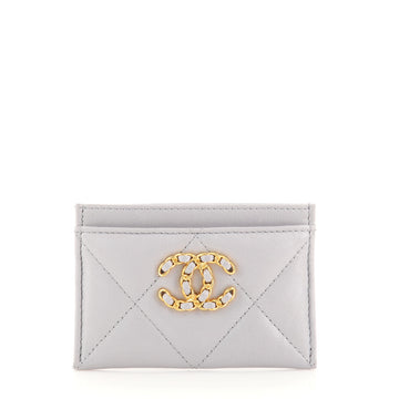 Chanel 19 Card Holder Quilted Lambskin