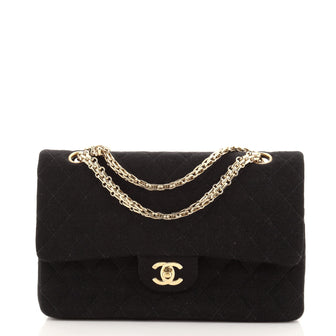 Chanel Vintage Reissue Chain Double Flap Bag Quilted Jersey Medium