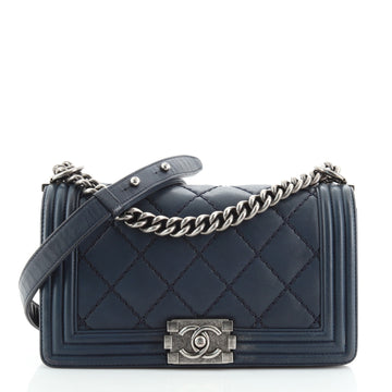 Chanel Stitch Boy Flap Bag Quilted Calfskin Old Medium