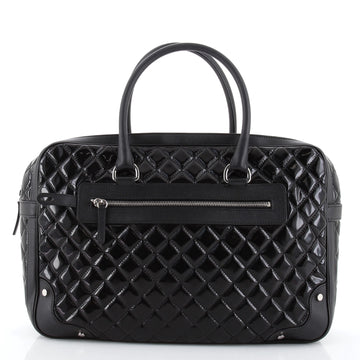 Chanel Travel Suitcase Quilted Vinyl with Calfskin Large