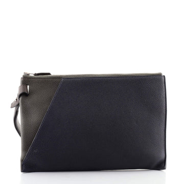 Hermes Cabavertige Zip Pouch Tricolor Leather 30