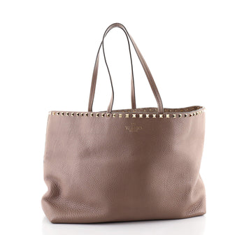 Valentino Rockstud Shopper Tote Leather Large