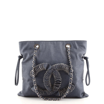 Chanel CC Disc Bon Bon Tote Canvas Small
