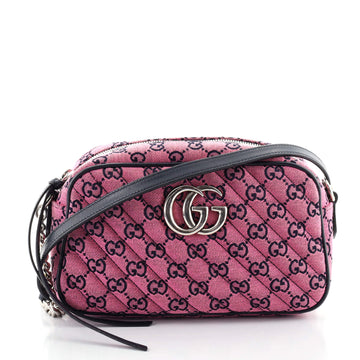 Gucci GG Marmont Shoulder Bag Diagonal Quilted GG Canvas Small