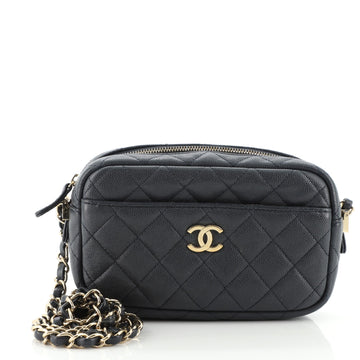 Chanel Camera Case Bag Quilted Caviar Mini