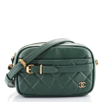 Chanel Buckle Camera Case Bag Quilted Lambskin Small