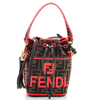 Fendi Mon Tresor Bucket Bag Embroidered Zucca Canvas Mini