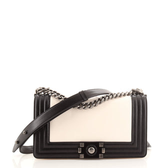 Chanel Reverso Boy Flap Bag Glazed Calfskin Old Medium