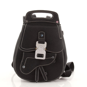 Christian Dior Saddle Backpack Leather Mini Black 1013577
