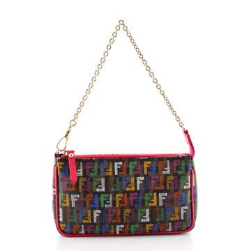 Fendi Chain Pochette Zucca Coated Canvas