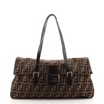 Fendi Vintage Flap Satchel Zucca Canvas Large