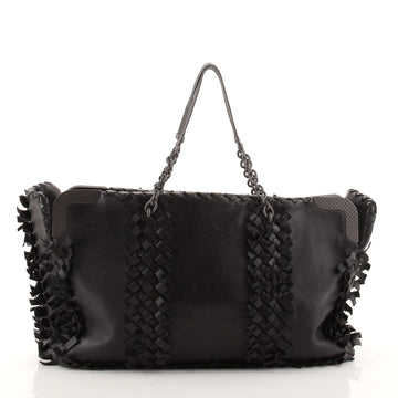 Bottega Veneta Chain Tote Fringe Intrecciato Nappa with Metal Detail Large