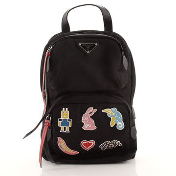 Prada Robot Fluo Sling Backpack Embellished Tessuto