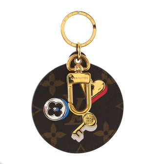 Louis Vuitton Round Keychain Limited Edition Love Lock Monogram Canvas