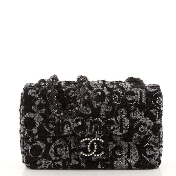 Chanel Westminster Tangled Pearl Chain Flap Bag Painted Tweed Medium