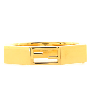 Fendi Octagon Zucca Cutout Bangle Bracelet Metal