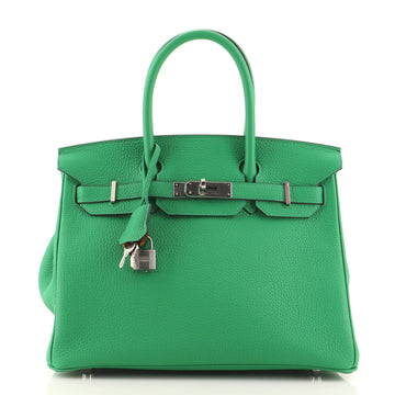 Hermes Birkin Handbag Verso Togo with Palladium Hardware 30