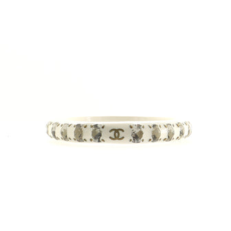 Chanel CC Bangle Bracelet Resin with Crystals Narrow