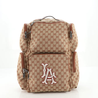 Gucci MLB Front Pocket Backpack GG Canvas with Applique Large