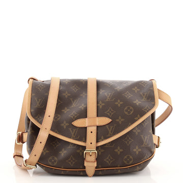Louis Vuitton Flore Saumur Handbag Perforated Monogram Canvas