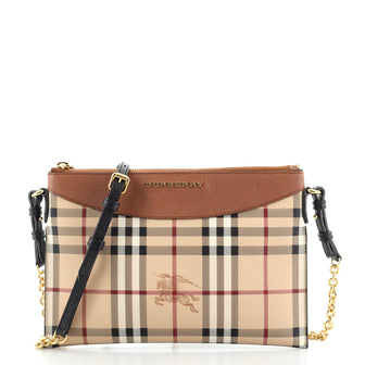 Burberry Peyton Crossbody Bag Horseferry Check Canvas