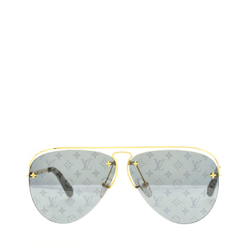 Louis Vuitton Grease Mnogram Aviator Sunglasses Metal