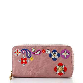 Louis Vuitton Zippy Wallet Limited Edition Floral Patchwork Epi Leather