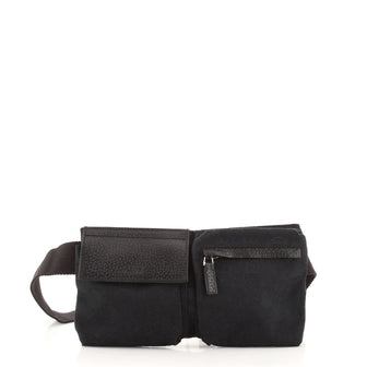 Gucci Vintage Double Belt Bag GG Canvas Small