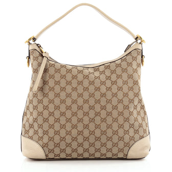 Gucci Miss GG Hobo GG Canvas with Leather Small