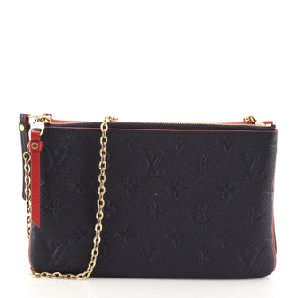 Louis Vuitton Double Zip Pochette Monogram Empreinte Leather