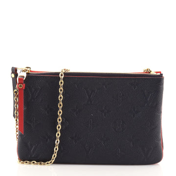 Louis Vuitton Double Zip Pochette Monogram Empreinte Leather