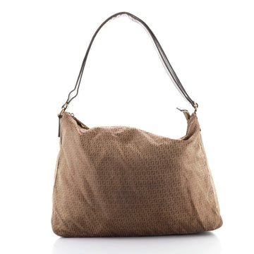 Fendi Zip Shoulder Bag Zucchino Nylon Large