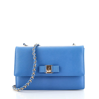 Salvatore Ferragamo Ginny Crossbody Bag Saffiano Leather Medium