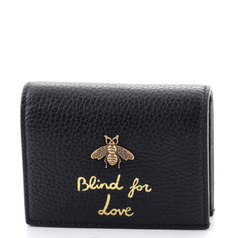 Gucci Animalier Flap Card Case Leather