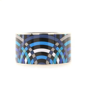 Hermes Bangle Bracelet Printed Enamel Extra Wide