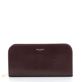 Saint Laurent Classic Zip Around Wallet Leather